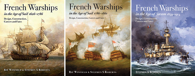 3 books on French Warships, 1626-1914
