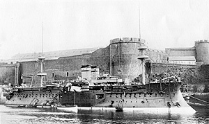 French 1st rank ironclad Courbet