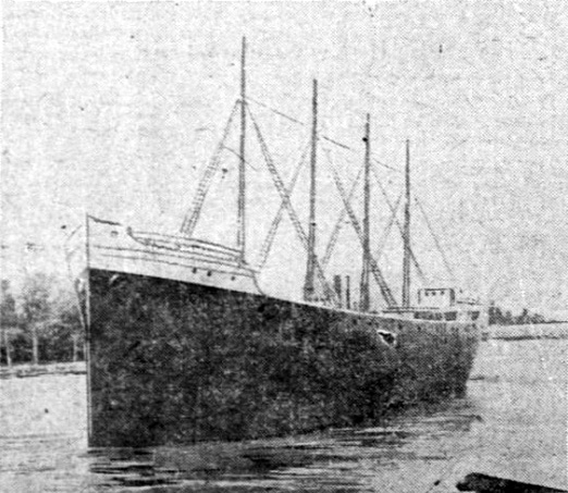 Fort Shaw, EFC Design 1001 barge, upon completion in August 1919