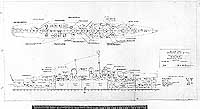 Photo # S-511-51:  Preliminary design plan for what became the Allen M. Sumner (DD-692) class destroyers