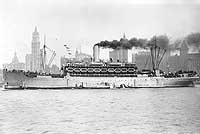 Photo # NH 43287:  USS Santa Ana off New York City, 1919