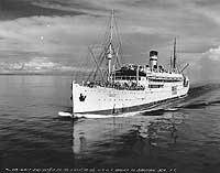Photo # NH 93755:  USAT U.S. Grant steaming in the Sibuyan Sea, P.I., 23 October 1938