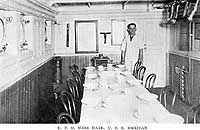 Photo # NH 104007:  Chief Petty Officers' mess hall on USS Mexican