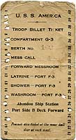 Photo # NH 104239-KN: Troop Billet Ticket used on board USS America, circa 1917-1919