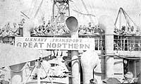 Photo # NH 105716:  Homeward-bound troops on board USS Great Northern, 1919