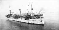 Photo # NH 105861:  USS Koningin der Nederlanden arriving at Newport News, Virginia, 1919