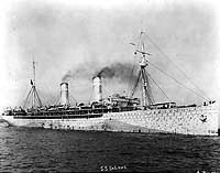 Photo # 19-N-7572: S.S. St. Louis in camouflage in 1917, while operating as a troop transport