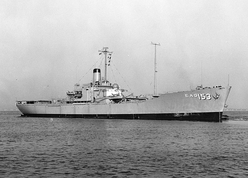 USS Compass Island (EAG 153) in December 1959.