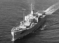 USS Compass Island (EAG 153) on 19 November 1956