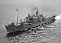 USS Observation Island (EAG 154) in November 1958