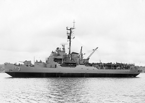 USS Atka (AGB 3) on 12 June 1957 at the Puget Sound Naval Shipyard.