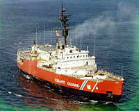 USS Glacier (WAGB 4) in Coast Guard red