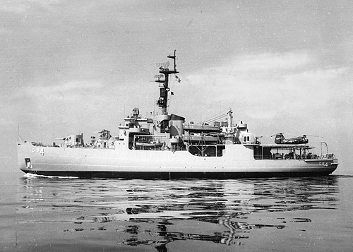 USS Glacier (AGB 4) in May 1955 ready for commissioning.