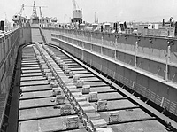 Inside the dock of an unidentified World War II ARD