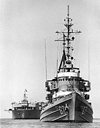 USS Apache (ATF 67) with USS White Sands (ARD 20)