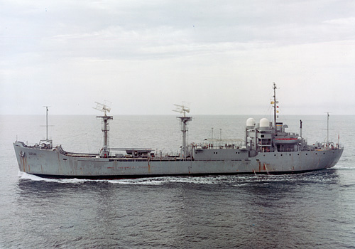 USNS Rose Knot (T-AGM 14) on 28 July 1965.