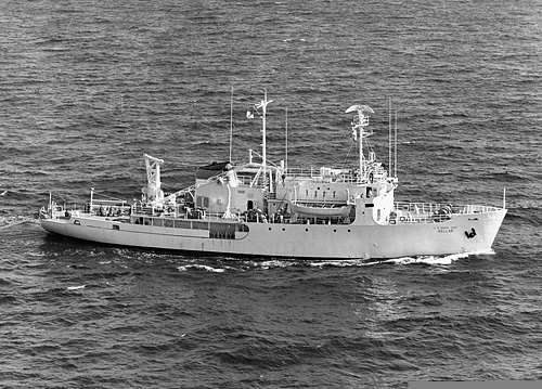 USNS <I>Kellar</I> (T-AGS 25) on 14 January 1969.