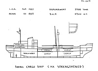 Preliminary Design Sketch for T-AK 270) circa late April 1954