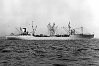USNS Pvt Leonard C Brostrom (T-AK 255) on 17 February 1955