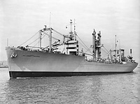 USNS Pvt Leonard C Brostrom (T-AK 255) on 5 April 1954