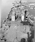 USS League Island (AKS 30) circa 1954