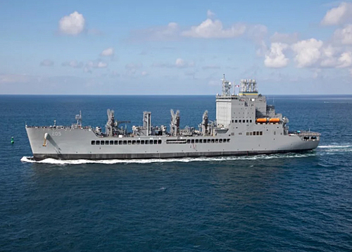 USNS John Lewis (T-AO 205) on builder's trials on or before 4 February 2022.