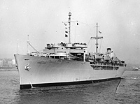 USNS Marine Adder (T-AP 193) in October 1951