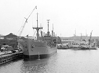 USNS Sgt George D Keathley (T-AGS 35) in the late 1960s