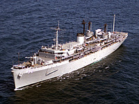 USS Holland (AS 32) on 28 April 1989
