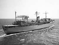 USS Hunley (AS 31) circa 1962