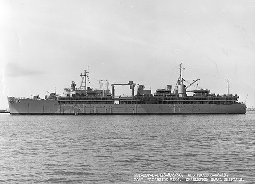 USS Proteus (AS 19) on 8 August 1960.